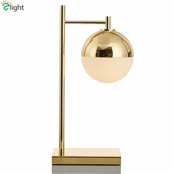 

Post Modern Glass Globe Led Table Lamp Minimalism Deco Plate Gold Table Light Study Room Desk Light Bedsides Lamp Fixtures