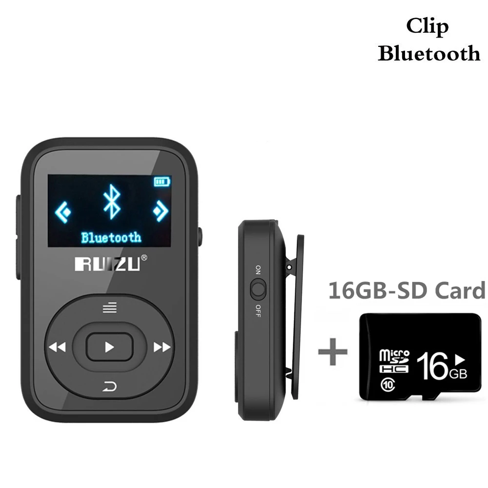 RUIZU X26 MP3 плеер 8 Гб Спортивный mp3 Bluetooth музыкальный с рекордером FM радио