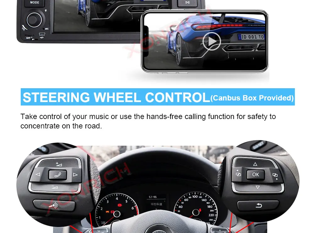 Top Xonrich 1 Din auto radio Android 9.0 Car DVD Player For BMW E46 M3 318/320/325/330/335 Rover 75 1998-2006 GPS Navigation OBD2 10