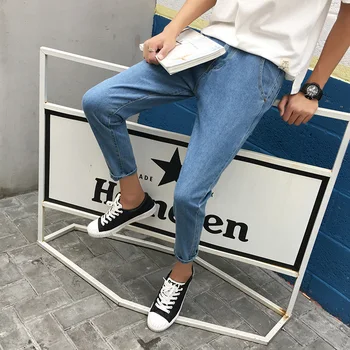

Summer 9 jeans, men's skinny casual pants, 2019