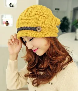2019 зимняя шапка, женская вязаная шапка Модные закатывающиеся подрубленные шерстяной вязаный станут теплыми друзьями холодной зимой! - изображение