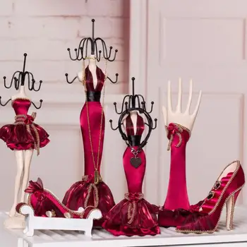 

Unique Jewelry Holder Display Stand Resin Crafts Home Decoration Necklace Earring Bracelet Organizer Storage Rack for Gift l