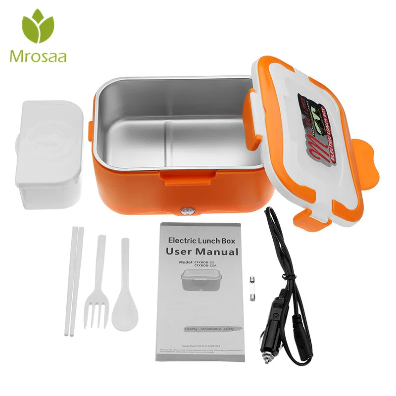 

Electric Food Warmer 24V/12V Heating Lunch Box Double-Layer Heating Car Oven Convenient Rice Cooker Dinnerware Sets