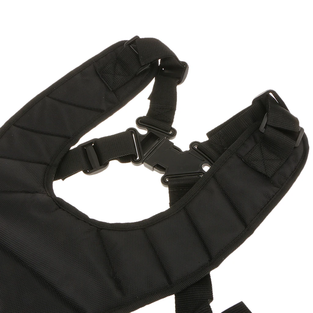 fityle Black Strimmer Double Breasted Shoulder Harness Strap For Brush Cutter