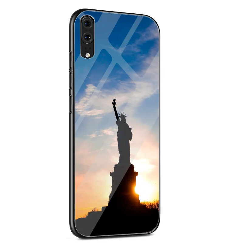 Gerleek Нью Йорке Стекло чехол ТПУ для Xiaomi mi A1 A2 красный Примечание 8 Lite 9 5 6 7 Pro 6A 4X