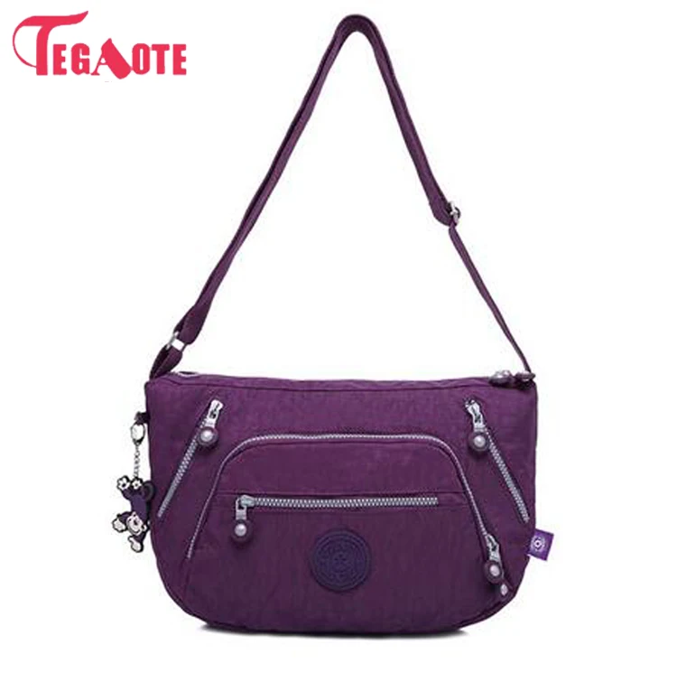 

TEGAOTE Nylon Solid Shoulder Bags Female Zipper Luxury Handbags Women Bags Designer Women Beach Bag Bolsas Feminina Hobo Bag
