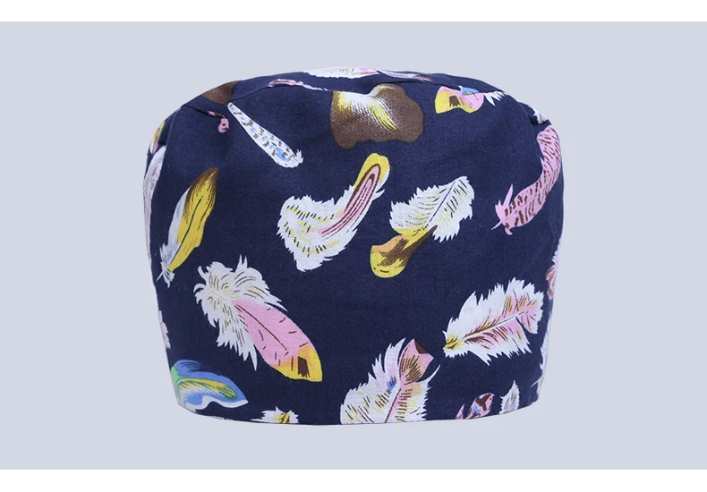 Hospital dental clinic Pediatrician cute cotton medical cap surgical cap feather pattern medical accessories unisex durags