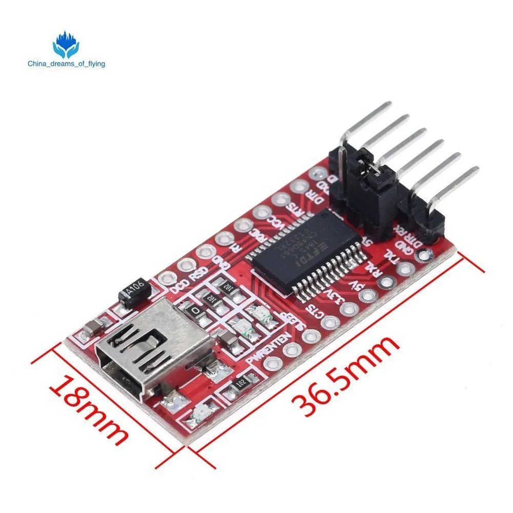 FT232RL FTDI USB 3 V 5 постоянного тока до TTL серийный модуль адаптера forArduin мини Порты и