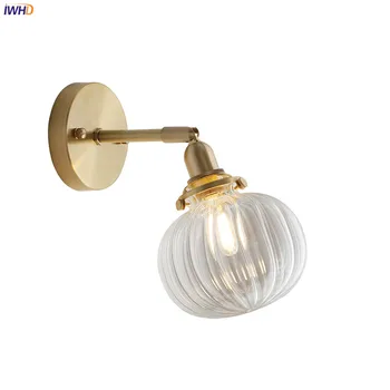 IWHD Nordic Glass Ball Wall Light Bathroom Mirror Bedroom Beside Copper Modern Wall Lamp Sconce LED Wandlamp Home Lighting iwhd glass ball vintage wall lamp industral retro iron wandlamp swing arm wall sconce bathroom fixture led wall light up down