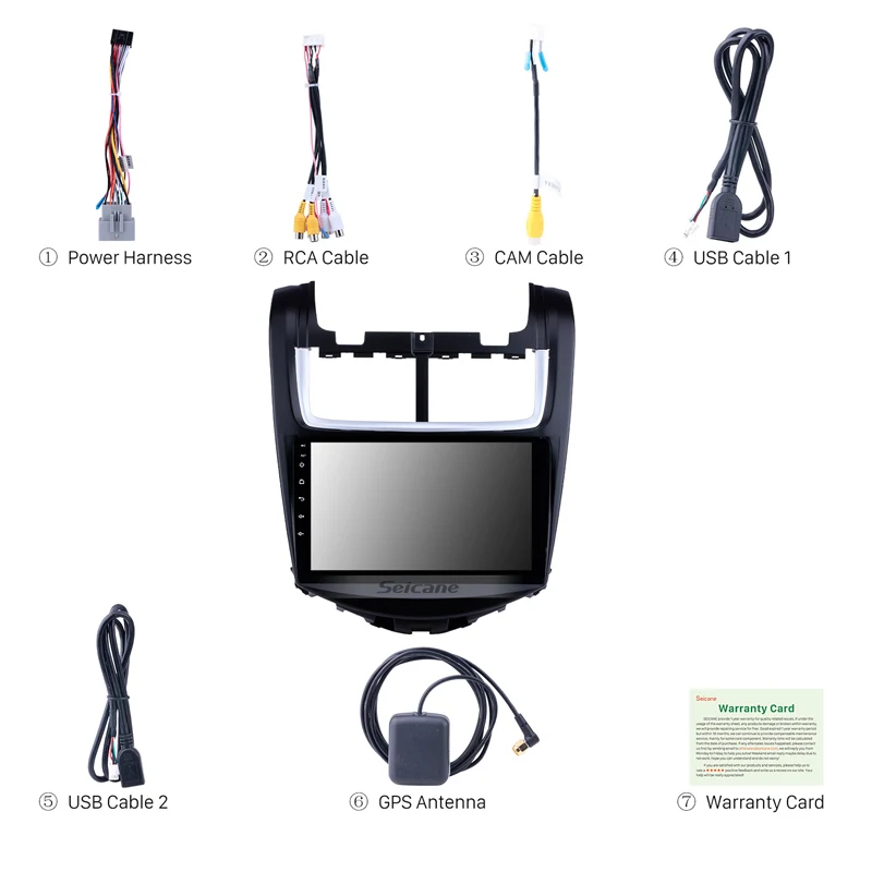Excellent Seicane Android 8.1 9 Inch 2din Car Auto Radio Head Unit GPS Navigation Audio Multimedia Player For 2014 Chevy Chevrolet Aveo 4