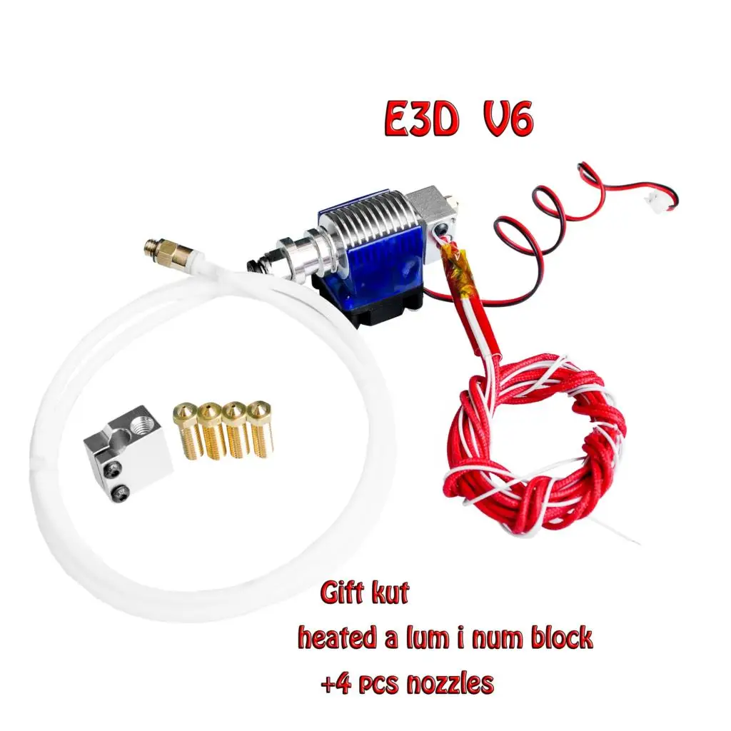3D Printer J-head Hotend with Fan for 1.75/3.0mm 12 v E3D v6 Direct Filament Wade Extruder 0.2/0.3/0.4mm Nozzle+Volcano kit