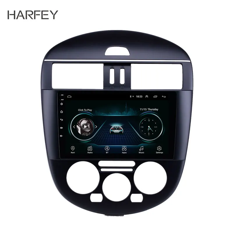 

Harfey 9 inch Android 8.1 for 2011-2014 Nissan Tiida Manual A/C GPS car Radio with HD Touchscreen support Carplay Digital TV