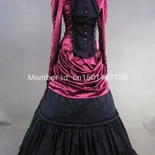 Благородный и элегантный готический викторианской платье длиной до пола Длина