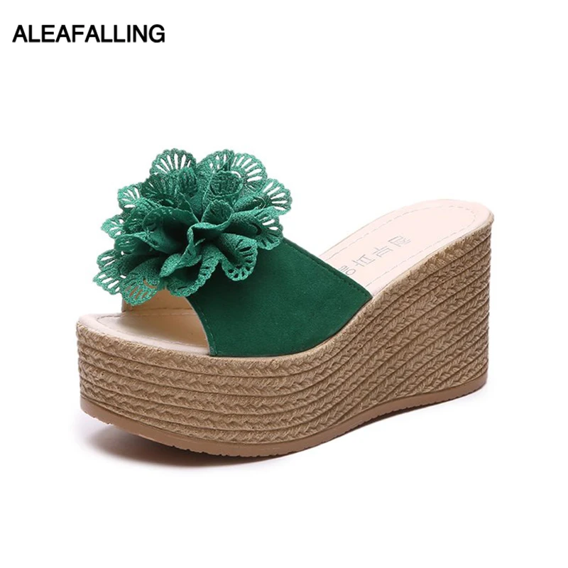 

Aleafalling New Summer Women Wedges Slipper Fashion Outdoor Vacation Girl's Slipper Eva Super High Heel Bottom Slipper 19129