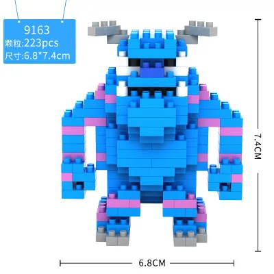 LOZ наноблоков мультфильм милый Алмаз строительные блоки интеллектуальной мощность Синий Монстр Фигурки образования детей игрушки подарок