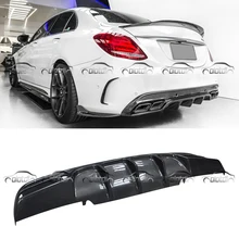 for Mercedes Benz W205 4 Door AMG & C63 FD Style Carbon Fiber Rear Bumper Spoiler Diffuser Car Styling цена for Mercedes Benz W205 4 Door AMG & C63 FD Style Carbon Fiber Rear Bumper Spoiler Diffuser Car Styling цены онлайн