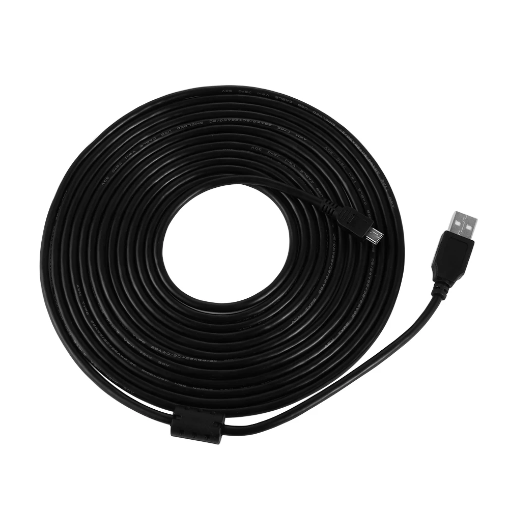 1 шт для синхронизации данных и зарядки шнур адаптера USB 2,0 «Папа-папа» Mini 5-контактный B черный 0,3/0,5/0,8/1/1,5/1,8/3/5 м кабель usb удлинитель