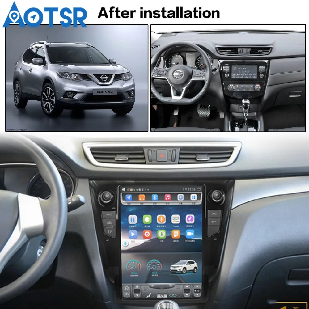 Tesla 12 1 ''Android 7 автомобильное радио для Nissan X TRAIL/Qashqai/Rouge 2013 + Автомобильное GPS
