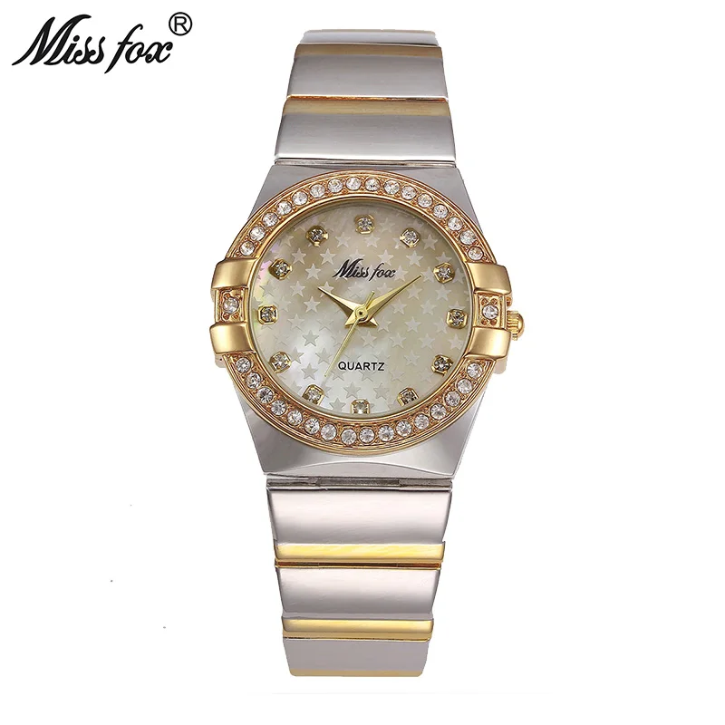 Beste Miss Fox Gold Horloge Modemerk Strass Relogio Feminino Dourado Uurwerk Vrouwen Xfcs Grils Superstar Originele Rol Horloges