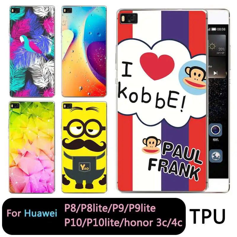 Qmswei ТПУ чехол для телефона huawei P10plus honor7 8 9 Y3 5A 5C 6A 6 S 3c P8 P9lite 4C картина изящная милая