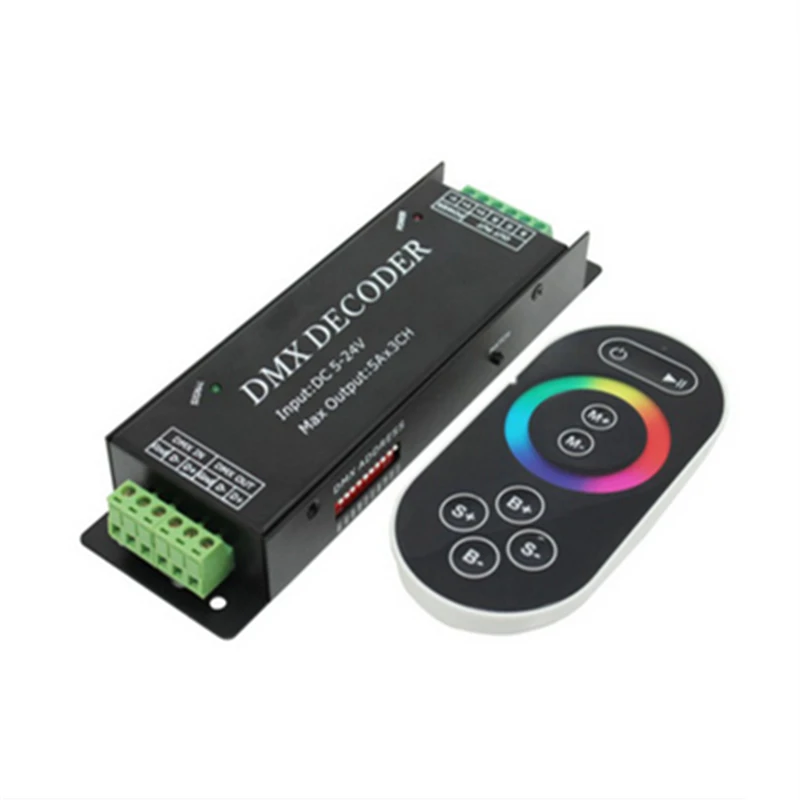 Новый горячий Led Rgb контроллер DMX декодера 12 В DMX512 декодер RF Удаленная