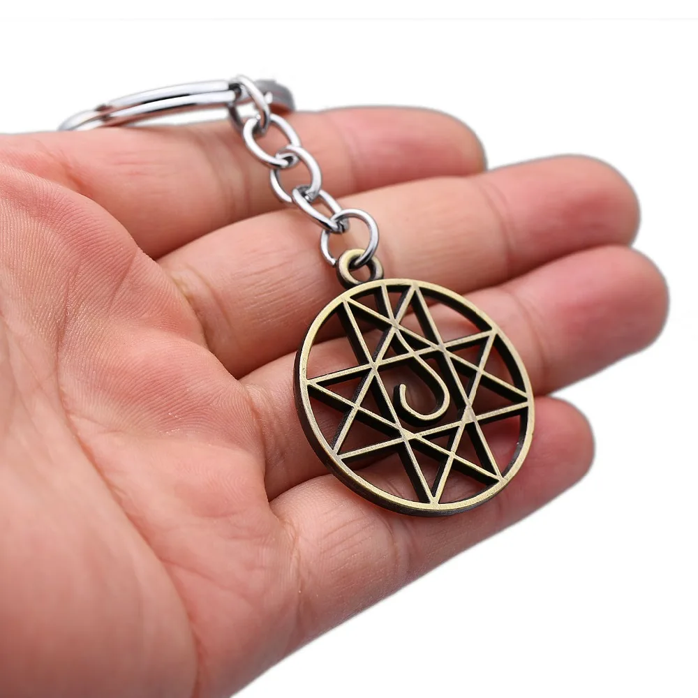 Аниме Fullmetal Alchemist Homunculus Circle брелок металлическая цепочка для ключей кольцо