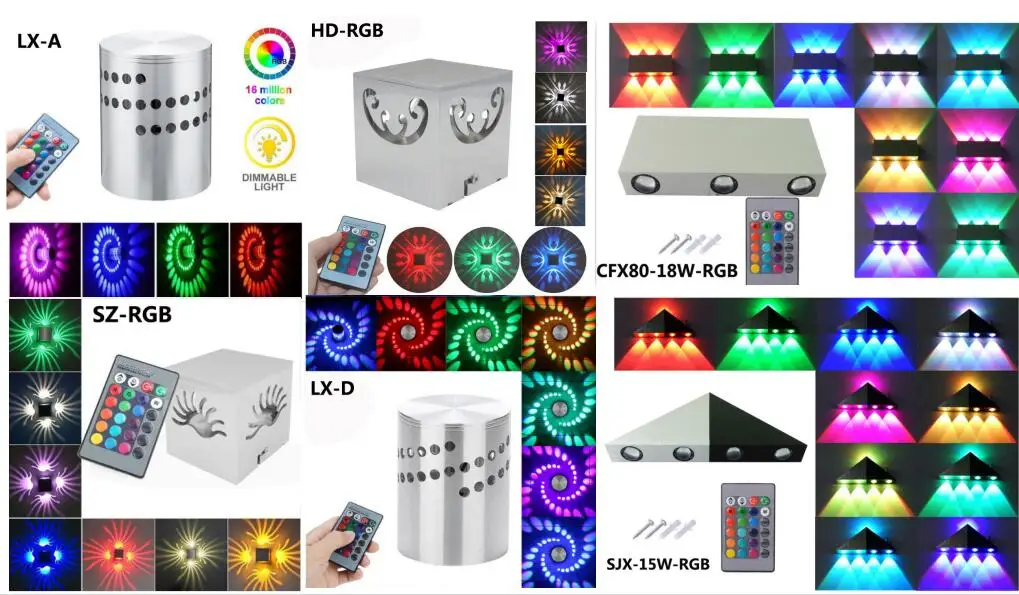 RGB спиральный светодиодный настенный светильник с эффектом, настенный светильник с пультом дистанционного управления, красочные лампы Wandlamp для вечерние, для бара, лобби, KTV, украшение дома