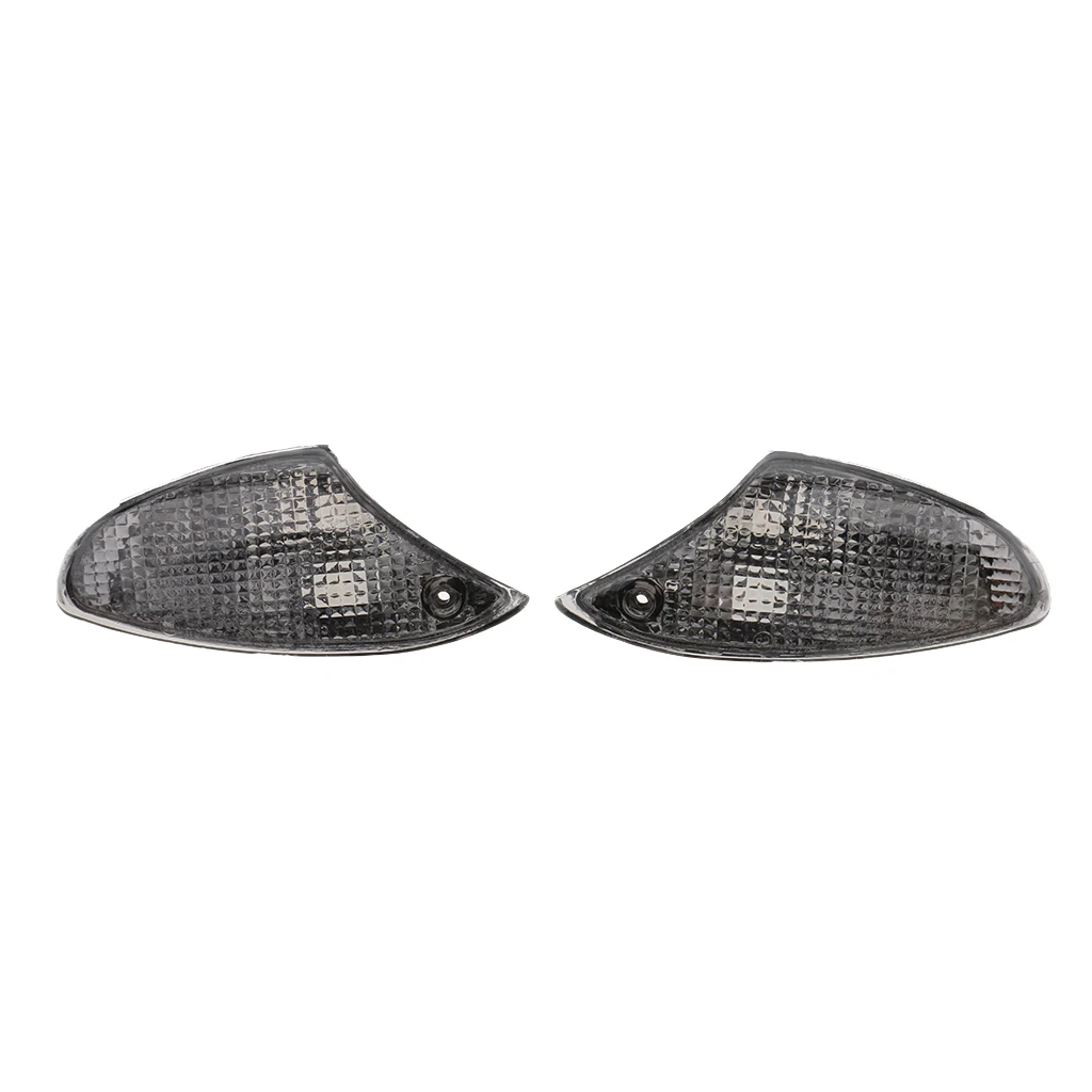 2pcs Front Turn Signal Light Lens Clear Blinker Cover for BMW K1200S K1300S Smoke