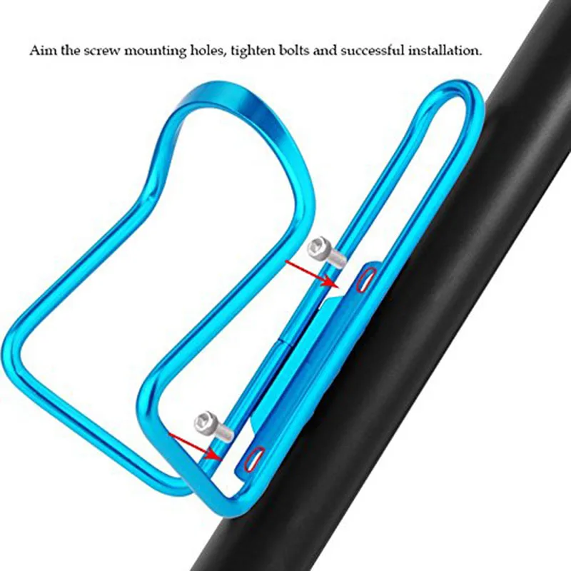 Bicycle water bottle cage Bicycle bottle holder Water bottle holder 1Pcs Aluminum Alloy Bike Cycling Bicycle Drink Water Bottle Rack Holder Mount for Mountain folding Bike Cage 5 Colors