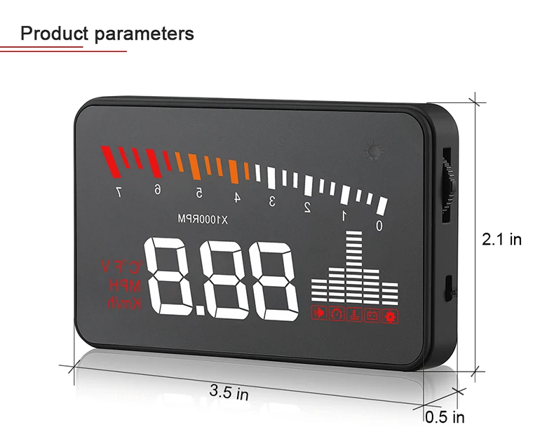 GEYIREN HUD X5 OBD2 EUOBD Автомобильный дисплей спидометр цифровой автомобильный проектор для автомобиля Универсальные системы проектора на лобовое стекло