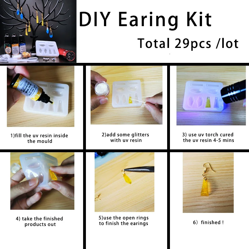 29 шт./лот diy серьги findngs наборы diy Изготовление ювелирных изделий серьги Модные ювелирные изделия серьги клипсы серьги крючок женские серьги одежда