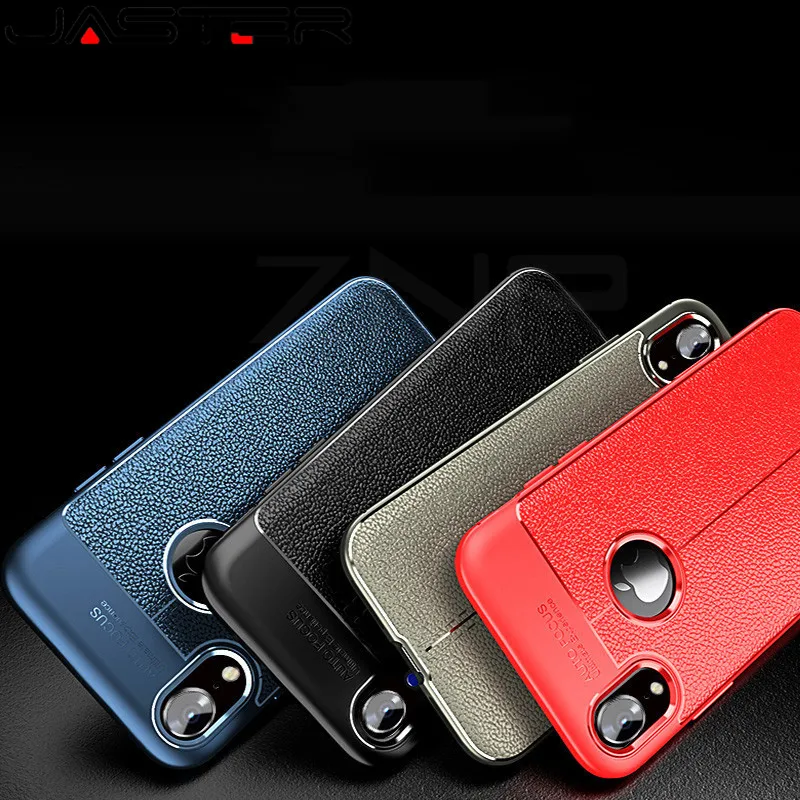 

JASTER Luxury Shockproo Matte Cover For iPhone 6 7 8 Plus 6s Case Leather Carbon Fiber Leather For iPhone X XR XS Max Phone Case