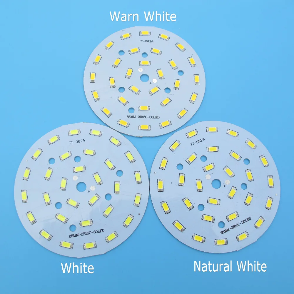2 шт. SMD5730 светодиодный PCB 15 Вт 18 Вт 85 мм 90 мм 100 мм 120 мм белый/натуральный белый/теплый белый светодиодный светильник
