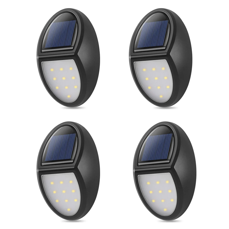 

4pcs 10 LED Solar Power Light Waterproof Solar Lights for Garden Decoration Security Light Rechargeable Lamp Outdoor Lighting