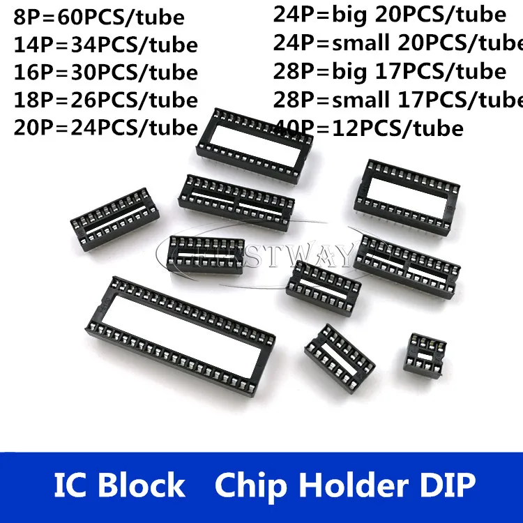 SZFTHRXDZ оптовая продажа IC Блок DIP8 DIP14 DIP16 DIP18 DIP20 DIP24 DIP28 DIP40 DIP розетка 8 14 16 18 20 24 28 40 pin |