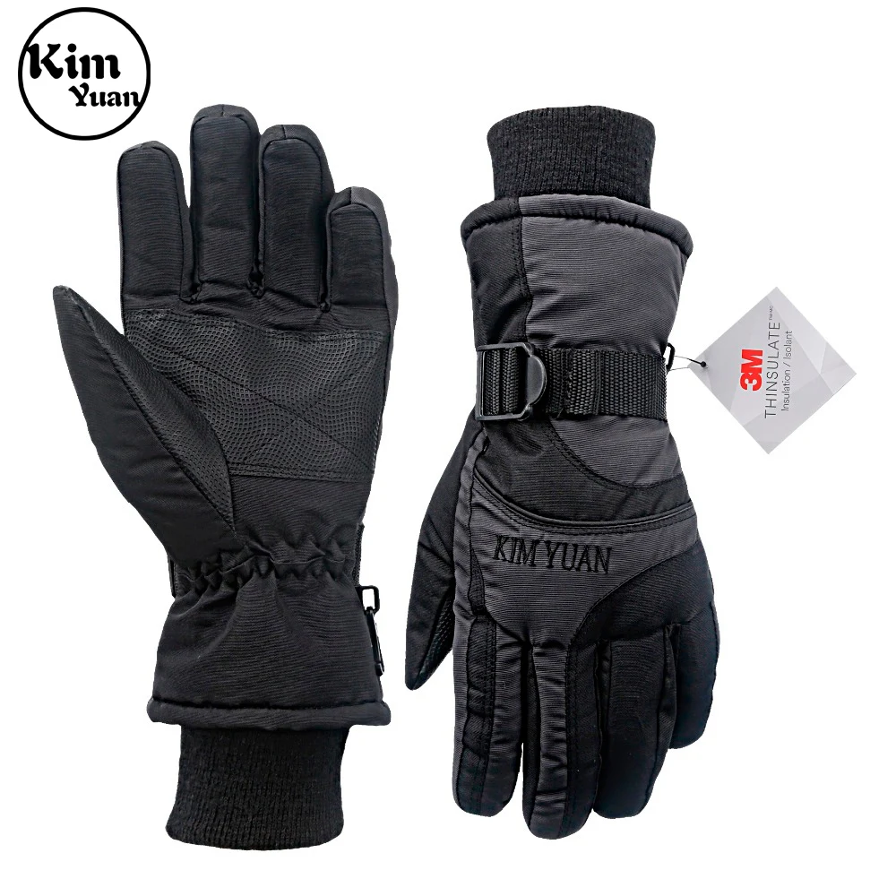 Ким юаней занятий сноубордом, лыжами Зимние перчатки-Водонепроницаемый, 3m Thinsulate Подкладка на холодную погоду перчатки для Для мужчин и Для женщин