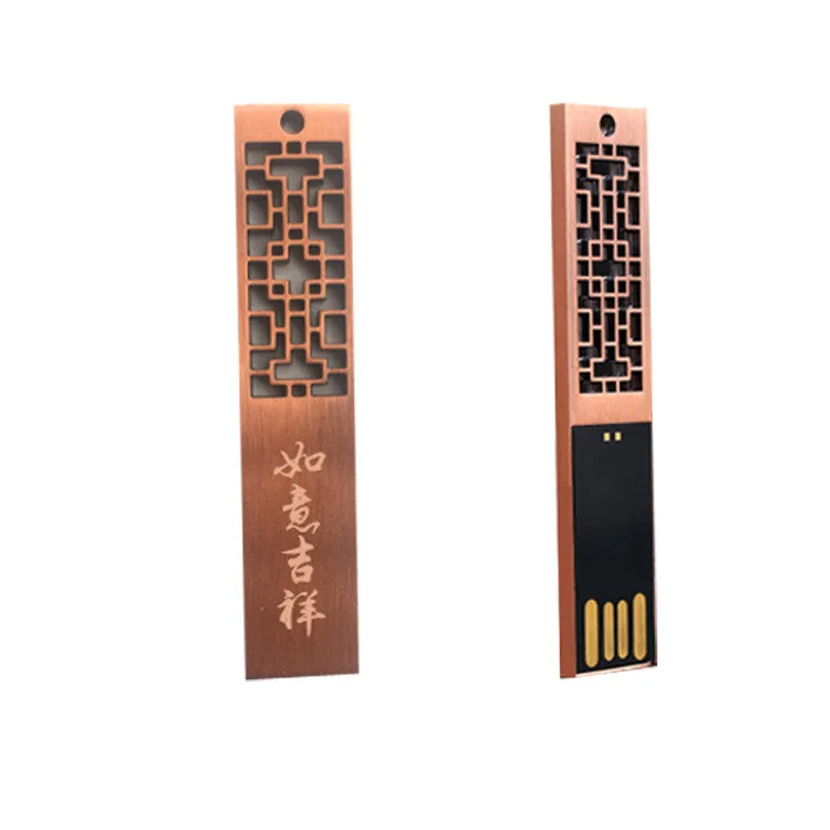 Пользовательский логотип металлический водонепроницаемый китайский оконная решетка USB 2,0 флэш-накопитель