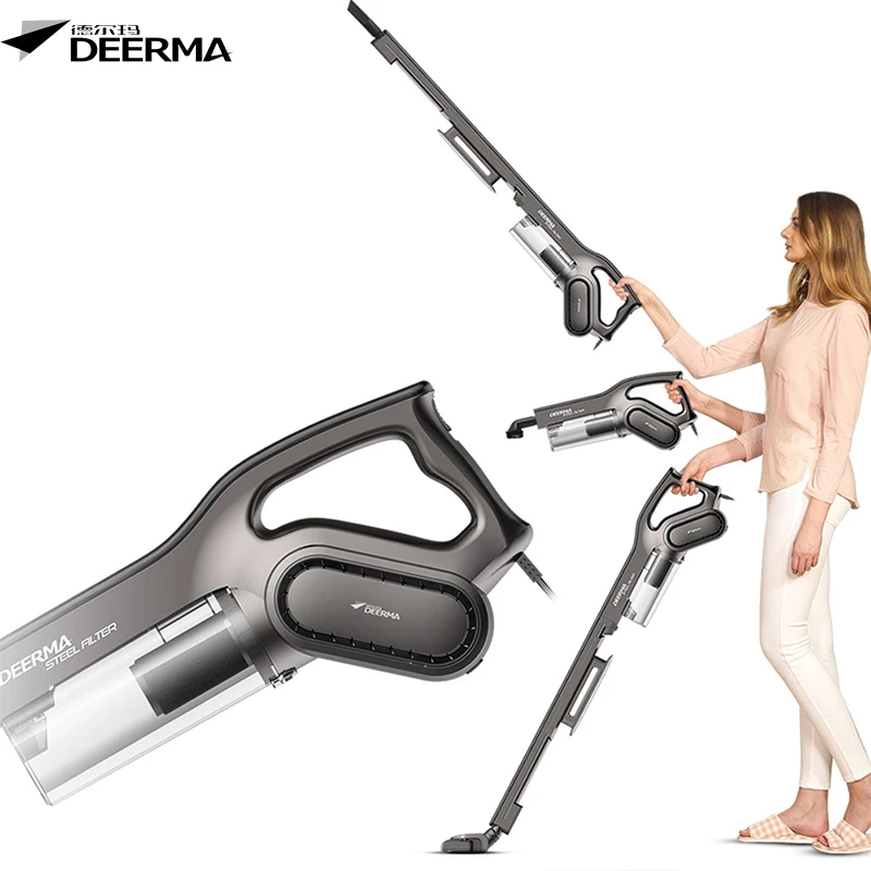Ручной пылесос DEERMA для дома пылесборник домашний аспиратор DX700S подметающая