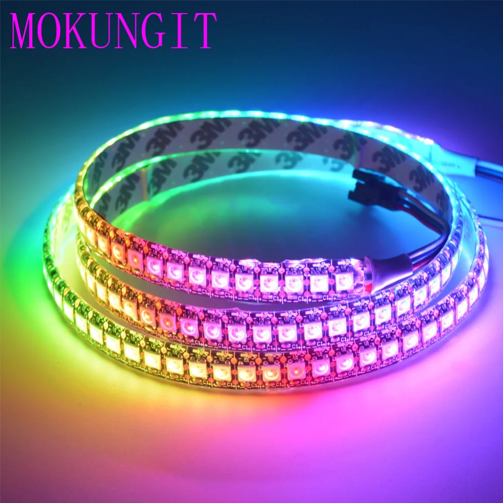 Быстрая доставка 20X1M DC5V SK6812 WS2812B 144 светодиодов/m черный и белый SMD 5050 RGB Мечта