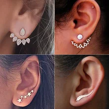 New Crystal Flower Drop Earrings for Women Fashion Jewelry Gold Silver Color Rhinestones Earrings Gift for Party and Best Friend simple fashion rose yellow flower shape cute earrings women big drop earrings jewelry wedding gift for best friend drop shipping
