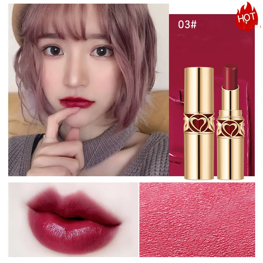 Cosmetics Lipstick Waterproof Moisturizing Sexy Hydrating Long Lasting Not Fade Lip Gloss Lipstick #YL5