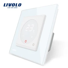 Livolo умный термостат ЕС стандартный контроль температуры, подогрев пола термостат, 4 цвета Хрустальная стеклянная панель, AC 110-250 В