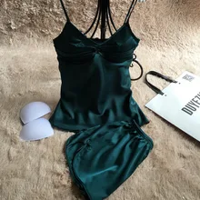 Женская летняя одежда для сна для отдыха Домашняя одежда без рукавов с цветочным принтом кружевные пижамы наборы Шелковые для женщин