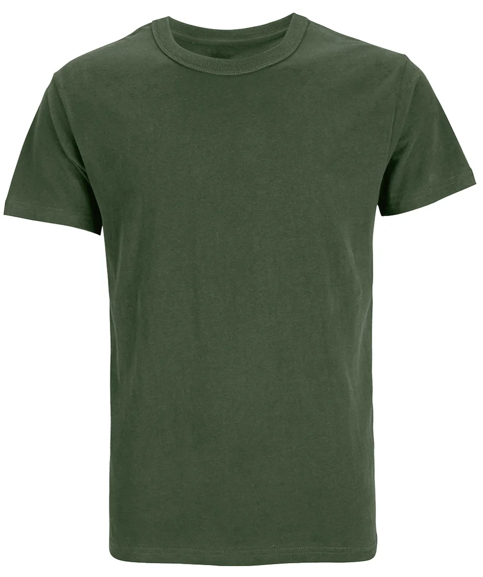 Мужские плотные однотонные футболки в тяжелом весе из тяжелого хлопка 7,3-8,6 унций, Повседневная Мягкая Спортивная футболка, майка для взрослых - Цвет: Army green