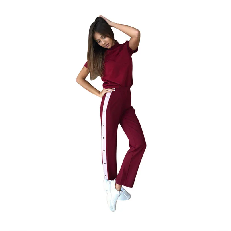 track pants button up side