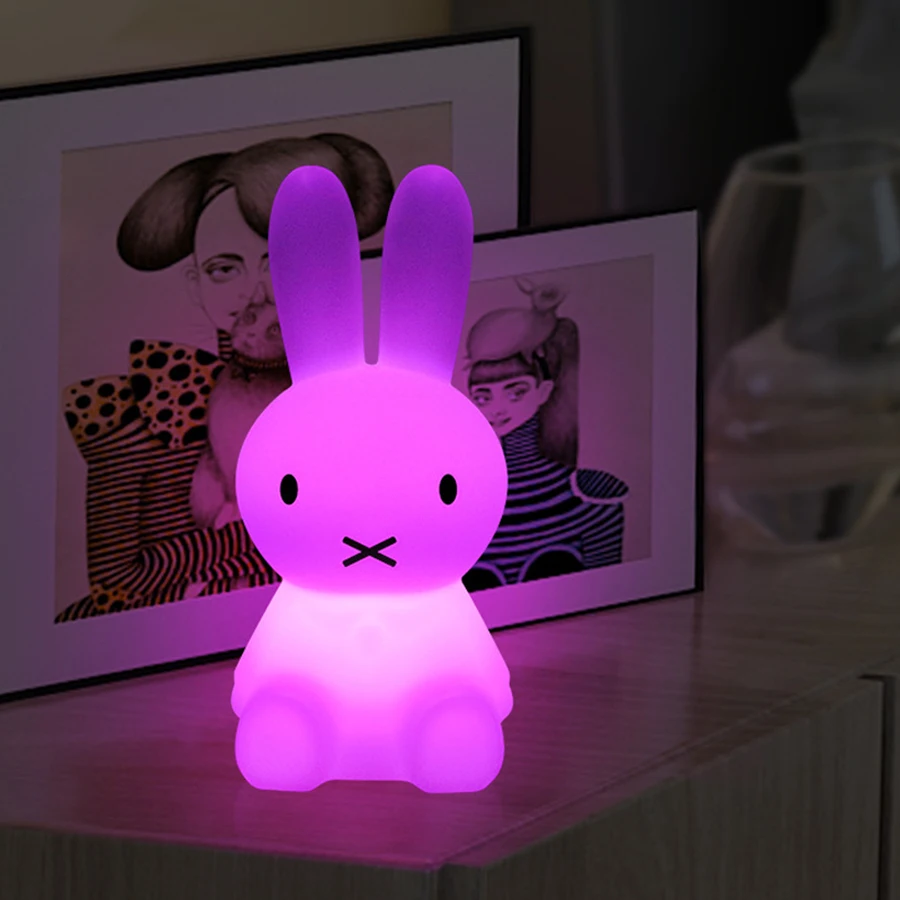 BEIAIDI 28CM RGB Bunny Rabbit LED Night Light USB Rechargeable Cartoon Animal Table Lamps Kids Baby Toy's Light Christmas Gift BEIAIDI 28CM RGB Bunny Rabbit LED Night Light USB Rechargeable Cartoon Animal Table Lamps Kids Baby Toy's Light Christmas Gift