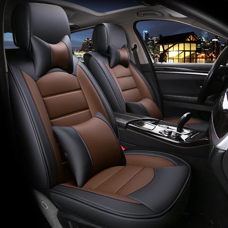 Кожаный чехол для автомобильного сиденья универсальный Bmw Ford Toyota Corolla Camry Rav4 Auris