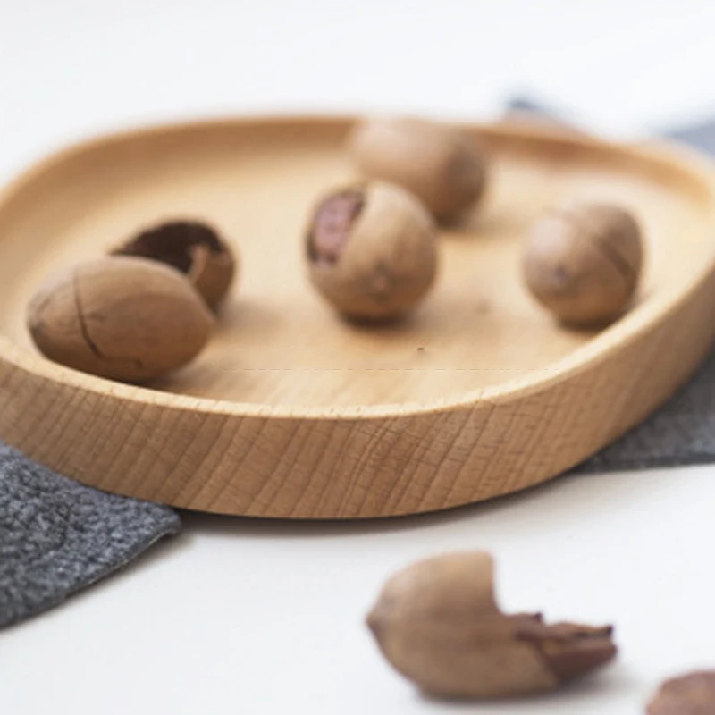 

New Japanese Style Groceries Beech Wood Tray Tea Tray Fruit Plate Pebble Traybonsai Flower Pots Water Tray Gardening Accessories