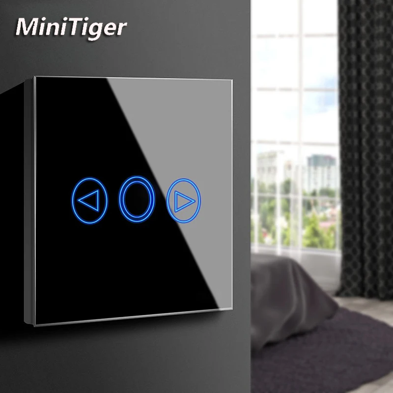 

MiniTiger EU/UK Standard LED light Touch Switch Touch Sensor Dimmer Wall Power Touch Screen Touch light Switch Glass Panel