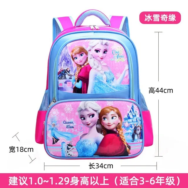 Disney frozen princess backpack primary school bag new cartoon cute children bookbag boys girls reduce the negative bag